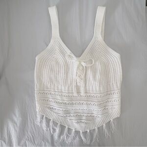No Boundaries | Sz XS (1) Junior | Fringe-Hem Knit Tank | EUC